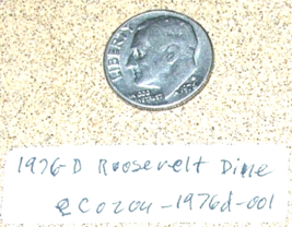 1976 D Roosevelt Dime Filled &#39;D&#39; and Die Crack Errors; Rare Old Coin Money - £13.47 GBP