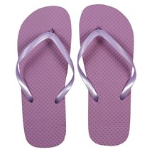 Juncture Ladies&#39; Solid Color Rubber Flip Flops - purple - size med - 7/8... - £3.18 GBP