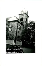 Vtg Cartolina RPPC - Monroe Contea Tribunale Casa - Stroudsburg Pa - £12.19 GBP
