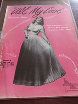 1950 Piano Sheet Music “All My Love” Patti Page Mercury Records New York - £14.93 GBP