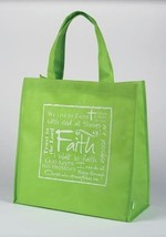 Faith Tote Bag, Green - $5.00