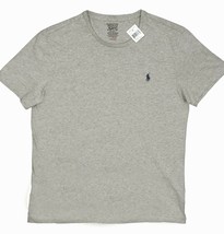 NEW Polo Ralph Lauren Polo Player T Shirt! Gray Heather  Navy Player  Cu... - £21.22 GBP