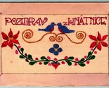Hand Painted Original Art Greetings Czechoslovakia Arts &amp;Crafts DB Postc... - £27.20 GBP