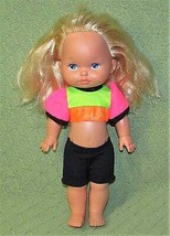 1988 LITTLE MISS MAKE UP Mattel Doll Vintage Blond Blue Eyes 2 Piece Out... - $11.34
