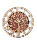 30cm Tree of Life Wooden Wall Clock Laser Cut Art Farmhouse Style Wall C... - $37.13