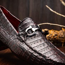 Parma Genuine Caiman Belly Slipon Loafer Blackcherry image 7