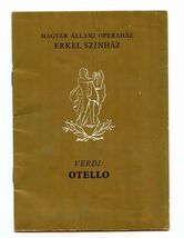 Verdi Otello Program 1972 Hungarian Opera House Erkel Theatre Budapest - $11.88