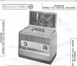 1957 SILVERTONE 7224 8224 AM RADIO Photofact MANUAL Portable Receiver 4-... - $10.88