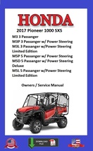 2017 Honda Pioneer 1000 M3 M3P M3L M5P M5D M5L SXS Owners Service Manual - £10.19 GBP