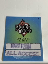 House of Blues All Access Blue Sticker Pass March 11 2001 - £11.35 GBP