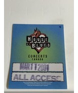 House of Blues All Access Blue Sticker Pass March 11 2001 - £11.46 GBP