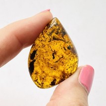 Red Amber 37x26mm Cabochon Chiapas Mexico Polished Front Raw Back 4.6g NOS - £33.69 GBP