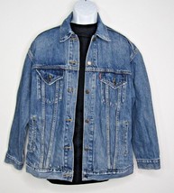 Levi&#39;s Premium Classic Denim Trucker Jacket Big E Destressed Men&#39;s Size Med - £28.65 GBP