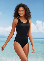 BP Black Racer Back Swimsuit  Plus UK 22 PLUS Size   (FM41-9) - $14.54