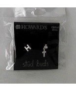 Cross Earrings Stud Buds Initial H Pierced Jewelry Howards Nickel Free S... - £9.26 GBP