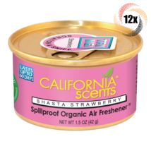 12x Cans California Scents Shasta Strawberry Spillproof Air Freshener | 1.5oz - £30.53 GBP