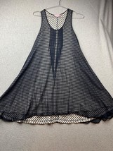 CALYPSO St. Barth Babs Silk Chiffon Stripe Dress Womens Trapeze Size XS Nautical - £47.01 GBP
