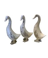 Set of 3 Farm House Style White Washed Geese Ducks Home Decor - $32.95