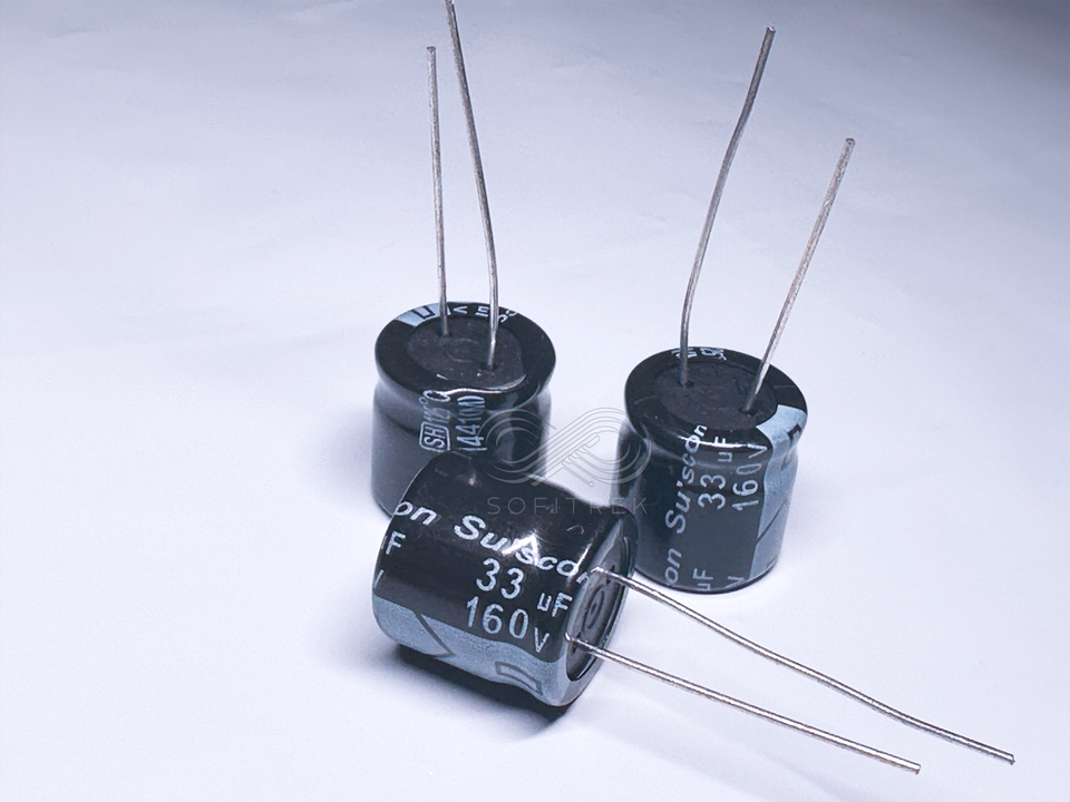 10PCS SH Suscon 33uF 160V 13x13mm Aluminum Electrolytic Radial Capacitor... - $5.00