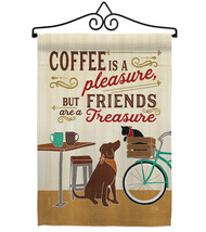 Coffee and Friends - Impressions Decorative Metal Wall Hanger Garden Flag Set GS - £23.47 GBP