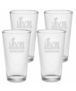SET San Francisco 49ers Super Bowl 58 - 2024 Pint Beer Glasses Etched Tu... - $54.88 CAD+