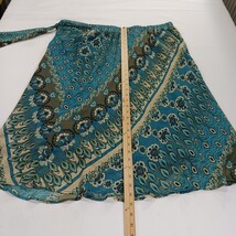 Dressbarn RN#94174 Women's Green Floral Elastic Waist Pull On Skirt Size Skirt image 5