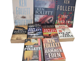 Lot Of 9 Ken Follett Thrillers Adventure Mystery Novels - £20.31 GBP