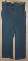 EXCELLENT WOMENS Bass Jeans FLARE LEG DISTRESSED BLUE JEANS  SIZE 8  - $25.19