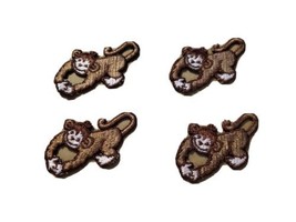 Vintage Lot Embroidered Monkey Patch Brown Hanging Around for hat backpack + - £6.41 GBP