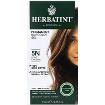 Herbatint Herbal Hair Color Permanent Gel 5N Light Chestnut, 4.5 Ounce - £16.11 GBP