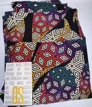 NEW LuLaRoe OS (2-10) Black Pink Yellow White Blue Aztec Pattern Leggings - $14.84