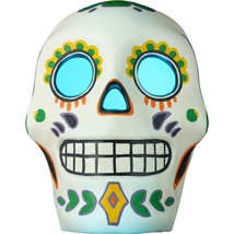 Spooky Village Day of the Dead Color Changing Light-up 9in Sugar Skull - £32.17 GBP