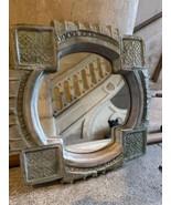 Vintage Clay Handmade Mirror Clover Arched Mosaic Art Deco Dated Signatu... - $5,028.65 MXN