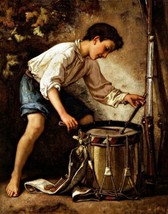 Painting Drummer Boy by Thomas Couture. Music Repro Giclee Canvas - £6.79 GBP+