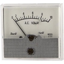Shurite panel meter o to 10 ac volts  2 1/2 inch square   - $20.70