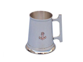 [Pack Of 2] Brass Anchor Mug With Cleat Handle 5&quot;&quot; - £50.44 GBP