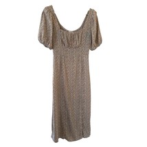 Dainty Floral Womens Midi Dress Size S Regency Romantic Bohemian Hippie ... - $464.81 MXN