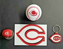 Cincinnati Reds Baseball Vending Charms Lot of 4 Ball, Helmet, Key Chain 295 - £13.58 GBP
