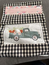FARMHOUSE EASTER TABLE RUNNER 72&quot; X 14&quot; NEW Black Gingham Checked New - $28.49