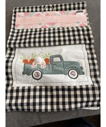 FARMHOUSE EASTER TABLE RUNNER 72&quot; X 14&quot; NEW Black Gingham Checked New - £22.51 GBP
