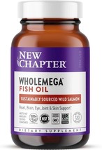 New Chapter Wholemega Fish Oil, 935 mg (120 Soft Gels) Exp 04/26 - $520.14 MXN