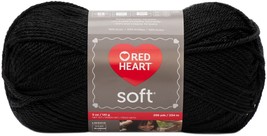 Red Heart Soft Yarn Black E728-4614 - £16.00 GBP