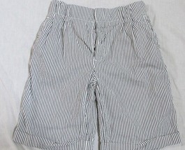 Zara Woman XS women blue white striped Bermuda pleated walking Shorts 28&quot; waist - £11.67 GBP