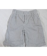 Zara Woman XS women blue white striped Bermuda pleated walking Shorts 28... - £11.65 GBP