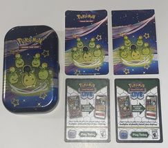 (1) Pokemon (Empty)Tin (1) Art Card &quot;Smoliv&quot; (1) Sticker Sheet (2) Code Cards - £7.81 GBP