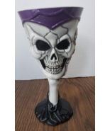 Skeleton Skull Plastic Wine Goblet Halloween Bones  7.5&quot; Gothic - £4.65 GBP