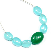 Green Onyx Aqua Onyx Oval Beads Briolette Natural Loose Gemstone Making ... - £5.49 GBP