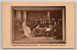 Queen Victoria First Council Picture At Kensington Postcard R23 - £7.05 GBP