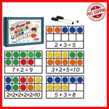 Upgraded Magnetic Ten-Frame Set for Kids - 5 Frames, 55 Counters &amp; Learn... - $587.19 MXN