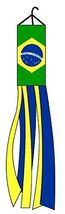 Brazil Windsock Brazilian Polyester 60 Inch Outdoor Garden Wind Sock Dec... - $9.69